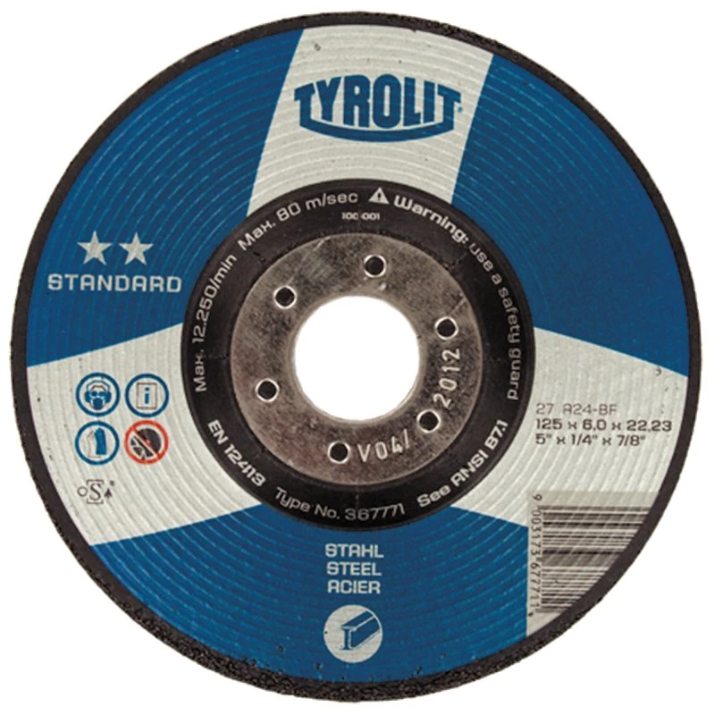 Skrubskive Standard 125x6 A24-BF ø27x6