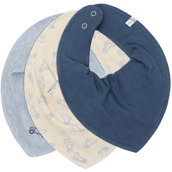 Pippi Dark Denim Bandana Savlesmæk 3-pak