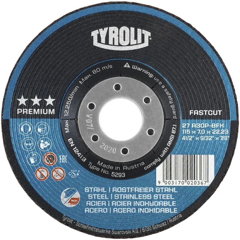 Tyrolit Fastcut Premium Skrubskive 27E 115x7x22,23 A30P-BFX