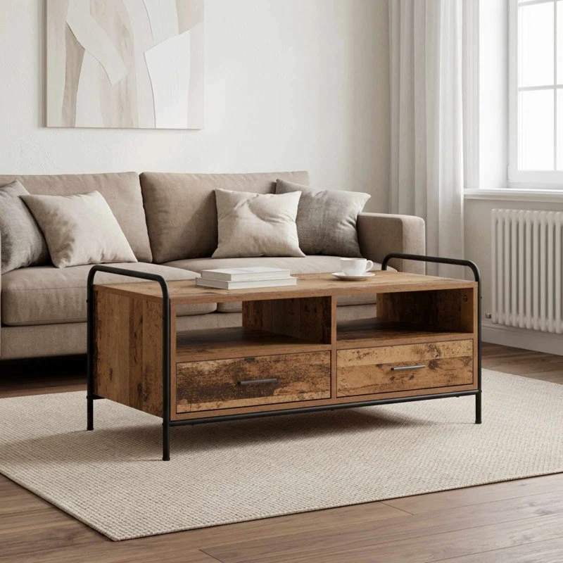 vidaXL Sofabord Gammelt træ 99,5 x 49 x 46 cm