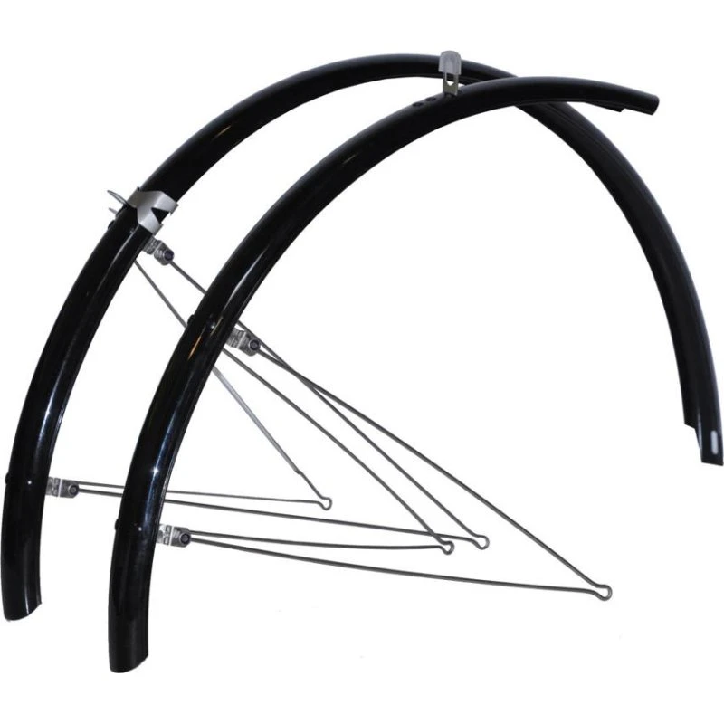 BikePartner skærmsæt 700c x 37 mm – sort, rustfri stivere