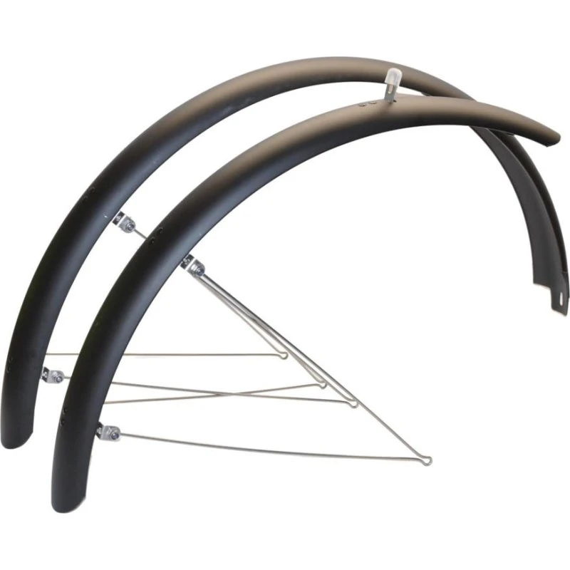 BikePartner Skærmsæt 27,5–29" 60 mm Matsort (rustfri stivere)