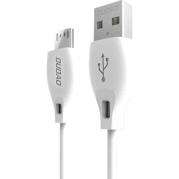 Dudao L4M USB-A til MicroUSB kabel, 2.4A, 1m, hvid