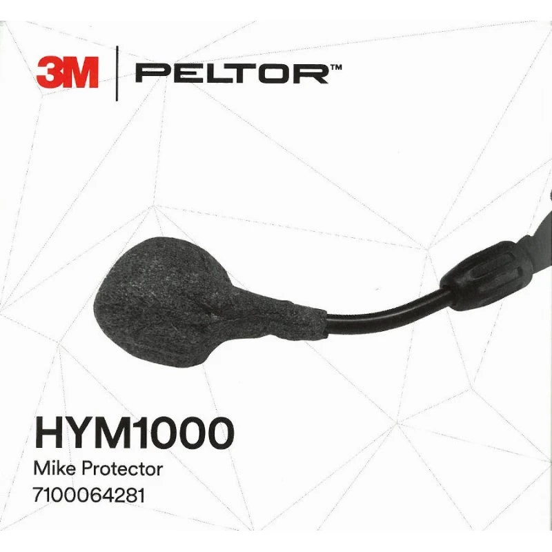 3M Peltor HYM1000 Mikrofonbeskyttelse, Sort, 4,5 m rulle