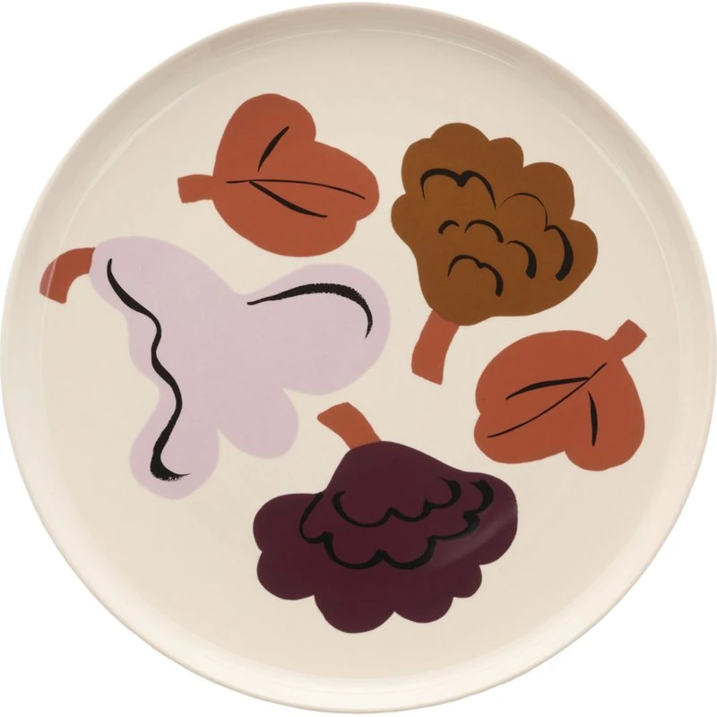 Marimekko Oiva Kukasta Kukkaan tallerken, terracotta, 20 cm