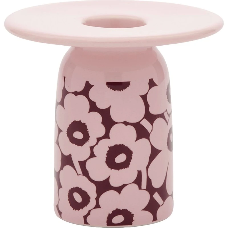 Marimekko Pieni Unikko lysestage, 8 cm, rosa/vinrød