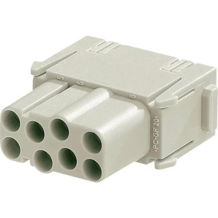 8EE-modul, 8 kontakter, hun, 16 A