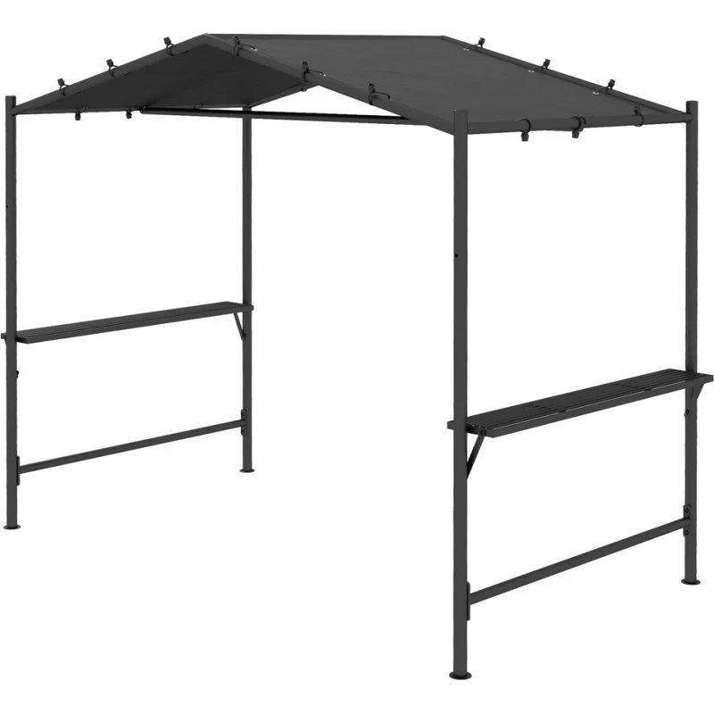BBQ-telt 277x149x230 cm, mørkegrå – vejrbestandig grillpavillon