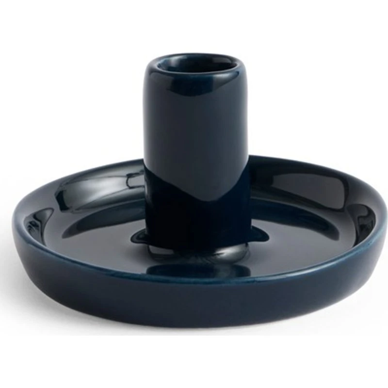 HAY Disc Lysestage XS, Midnight Blue, Ø7x4 cm