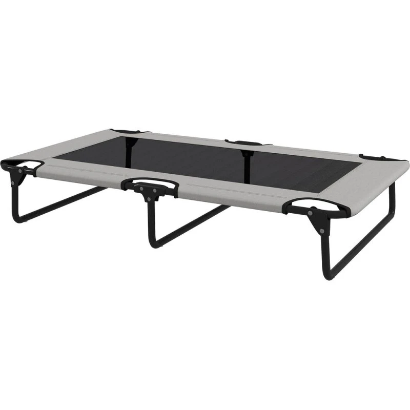 Hævet Hundeseng 107x61x20 cm, lysegrå – til store hunde
