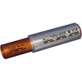 AKS70-50DIN Bimetal pressemuffe 70/95mm² Al + 50mm² Cu