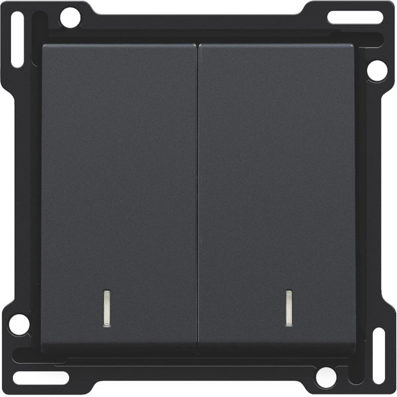 Tangent dobbelt med linse til LED, antracit
