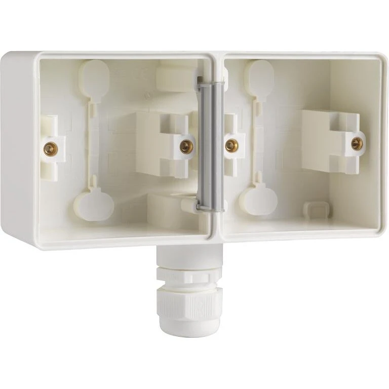Hydro Underlag 2-modul 1x M20 IP55 Hvid