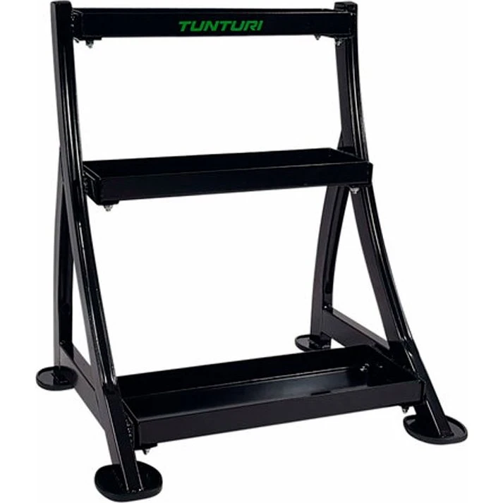 Tunturi Kettlebell-stativ – 3 hylder, pladsbesparende