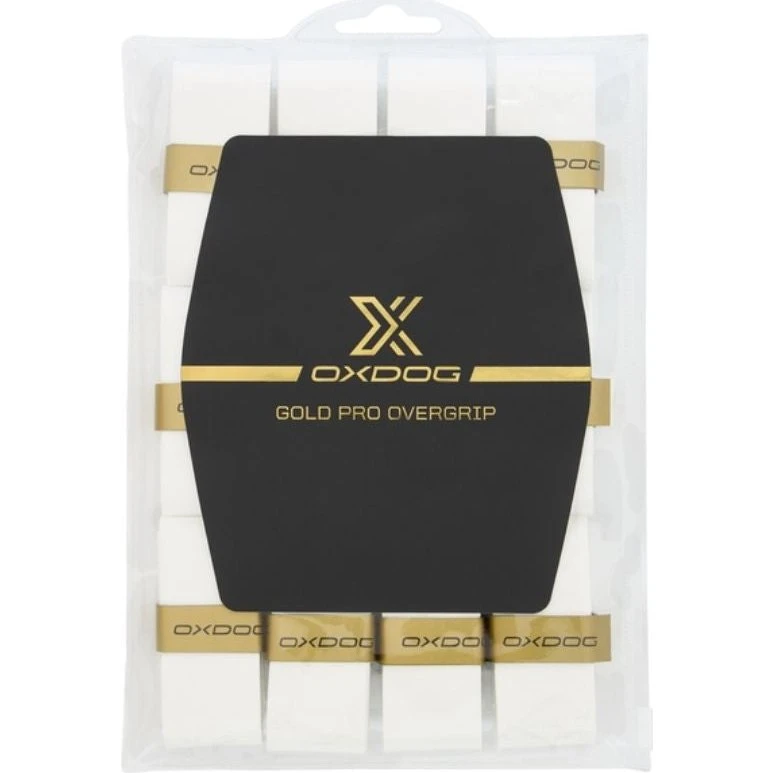 Oxdog Gold Pro Overgrips (12-pak, White)