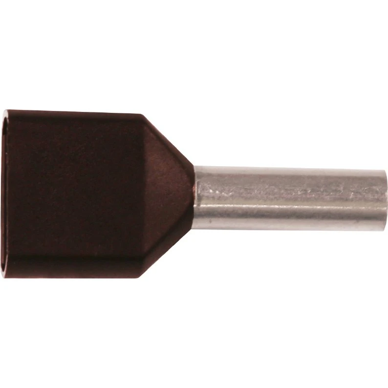 Iso. twin-terminalrør 2x6mm² l14 sort A6-14ETW2