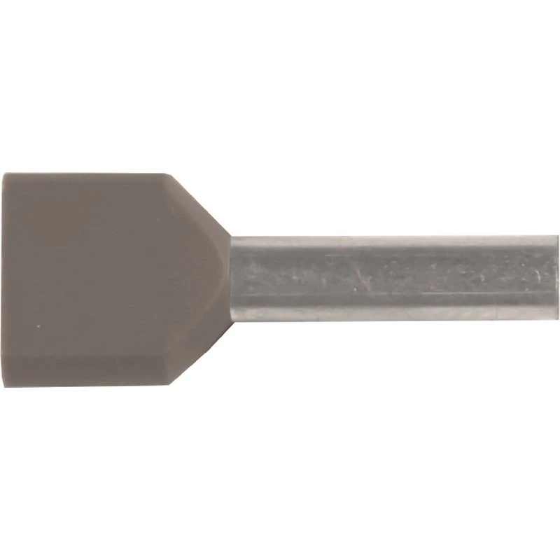 Iso. twin-terminalrør 2x2,5mm² l13 grå A2,5-13ETT2