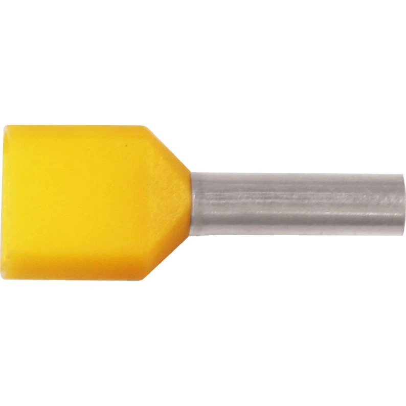 Iso. twin-terminalrør 2x1mm² l10 gul A1-10ETW2