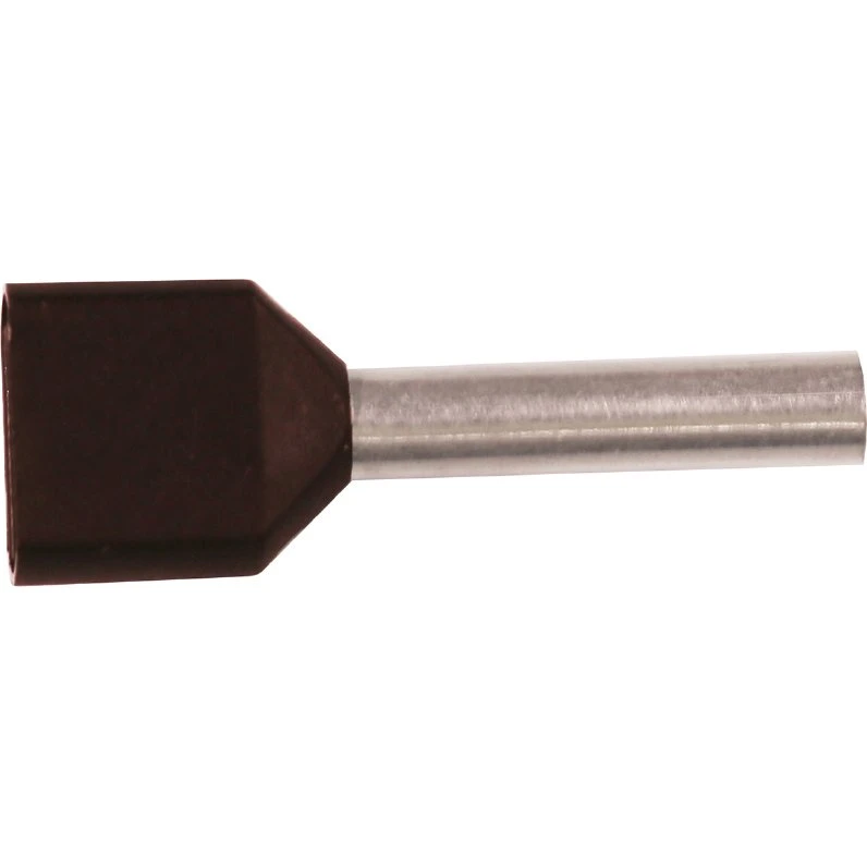 Iso. twin-terminalrør 2x1,5mm² l12 sort (A1,5-12ETT2)