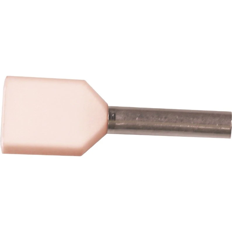 Iso. twin-terminalrør 2x0,5mm² l6 hvid A0,5-6ET2