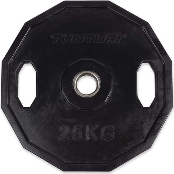 Tunturi OL Vægtskive 25 kg (Ø50) - gummi med håndtag