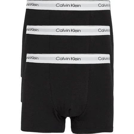 Calvin Klein Trunks 3-pak Icon Cotton Stretch, Sort