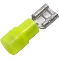 Abiko KA4607FLS-PB Isoleret Spademuffe, Gul, 4-6mm2, 6,3x0,8mm