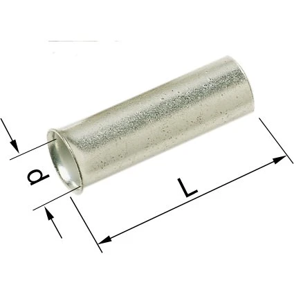 Uiso. Terminalrør B2,5-15ET 2,5mm² L15