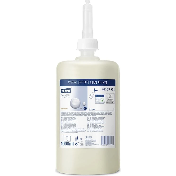 Tork 420701 Extra Mild Flydende Sæbe 1000 ml (6 stk)