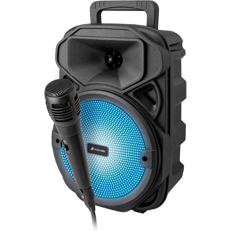 MUSIC HERO Karaoke Sæt m. Mikrofon og Bluetooth-højttaler - Sort