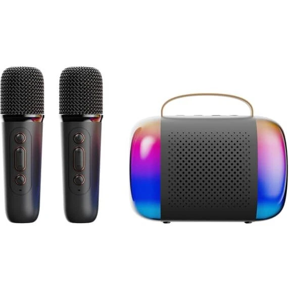 INF Y5 Dobbelt mikrofon karaokehøjttaler med Bluetooth