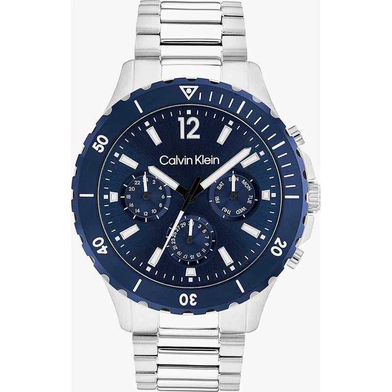 Calvin Klein K2G231C6 herreur 44 mm stål, blå skive