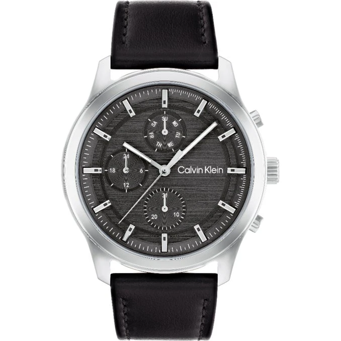 Calvin Klein Ambition 25200211 – sort urskive, sort læderrem