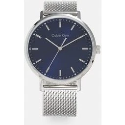 Calvin Klein 25200050 herreur 42 mm – sort kasse, sølv læderrem