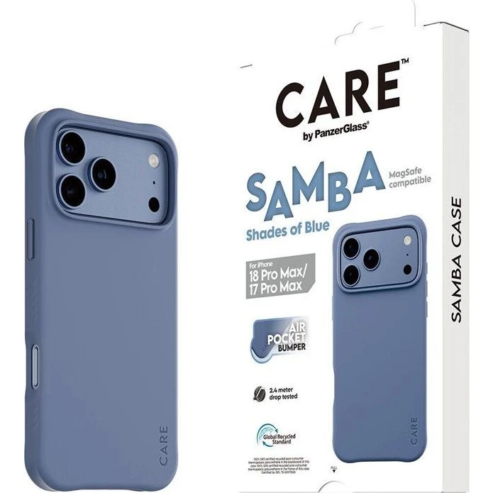 PanzerGlass CARE Samba Case til iPhone 17/18 Pro Max - Shades of Blue