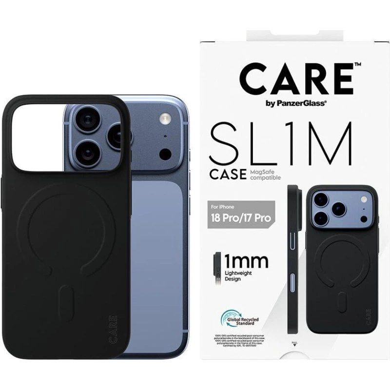 PanzerGlass CARE SL1M Mobilcover - Sort - MagSafe