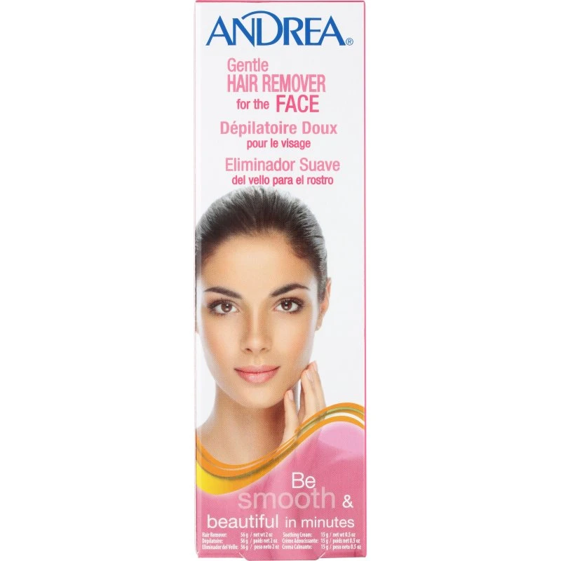 AnDrea Gentle Hair Remover Face - Sæt med beroligende creme