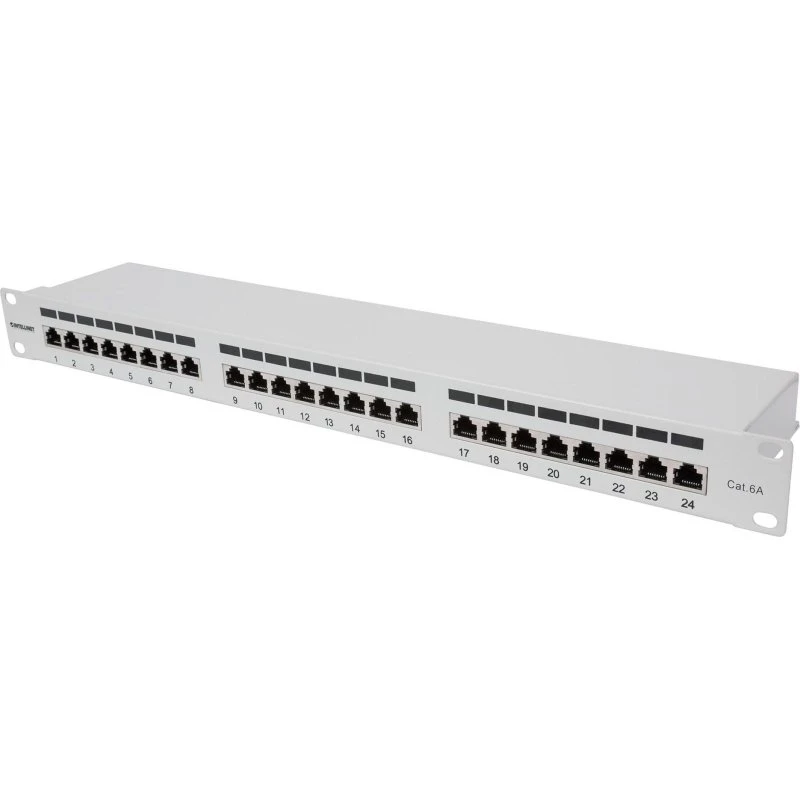 Intellinet Cat6a FTP Patchpanel 24-port 1U - Grå