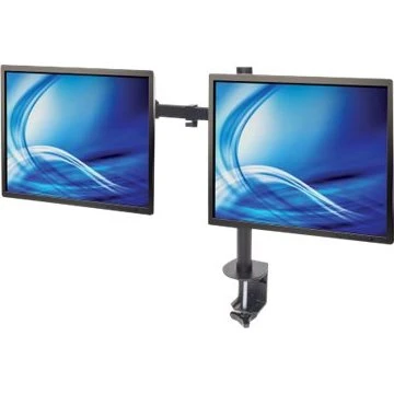 Manhattan Dual Skærmholder til Skrivebord, 2 x 10-27", Sort