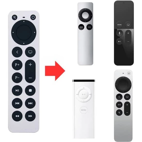 Erstatningsfjernbetjening kompatibel med Apple TV Gen 1-4