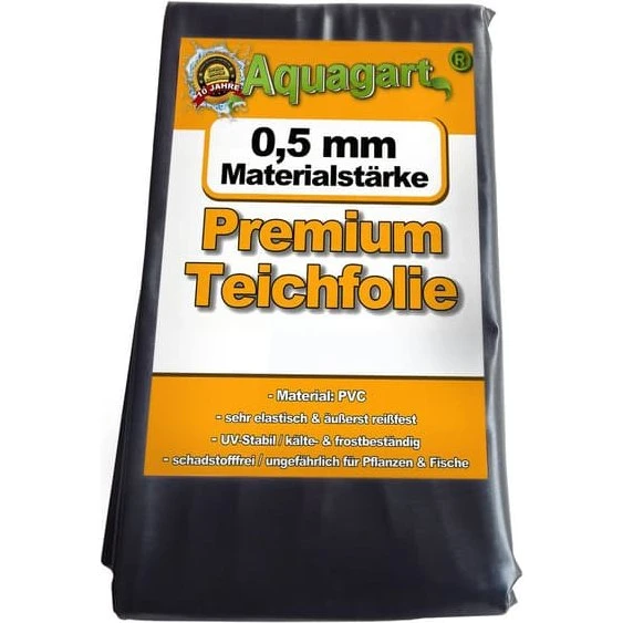 Aquagart Damfolie PVC 7 x 8 m Sort 0,5 mm
