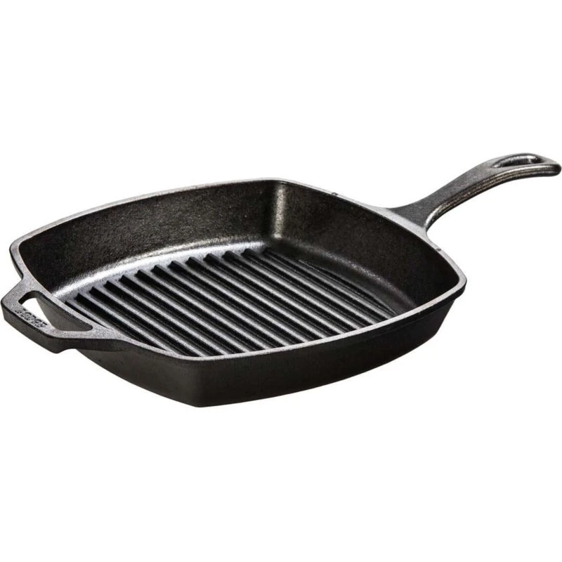 Lodge Kvadratisk Grillpande i Støbejern, 26 x 26,5 cm