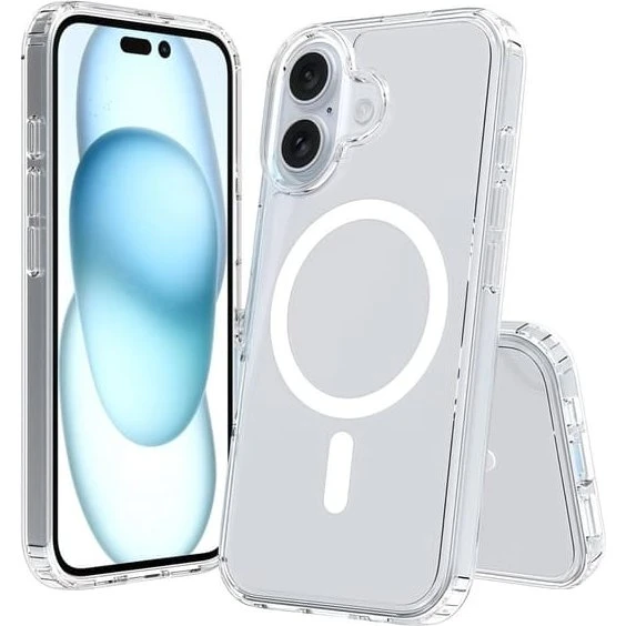 iPhone 16 Magsafe Cover - Gennemsigtig & Magnetisk