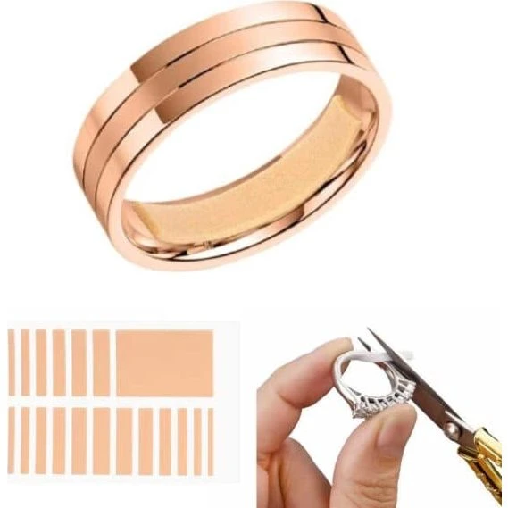 Ringstørrelsesjustering Beige - 17-pak silikone