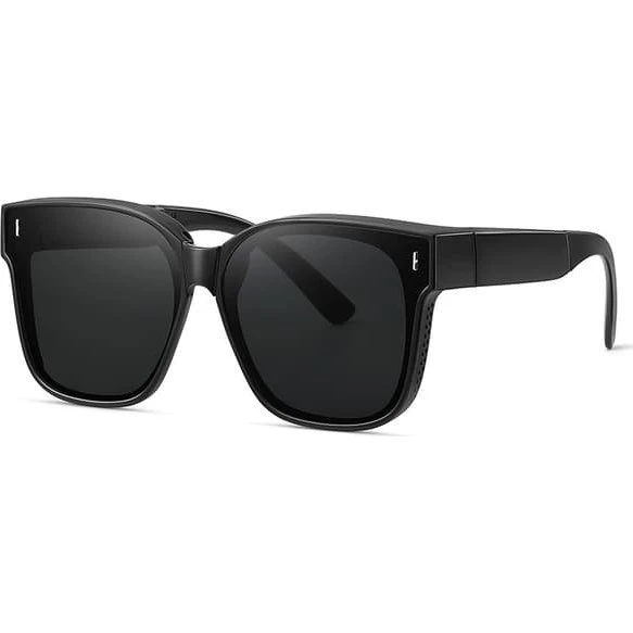 Foldbare Suncovers Solbriller Over Glasses - Sort