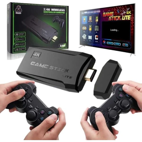 M8 Game Stick Lite 2024 - Retro Spillekonsol med 20.000 spil