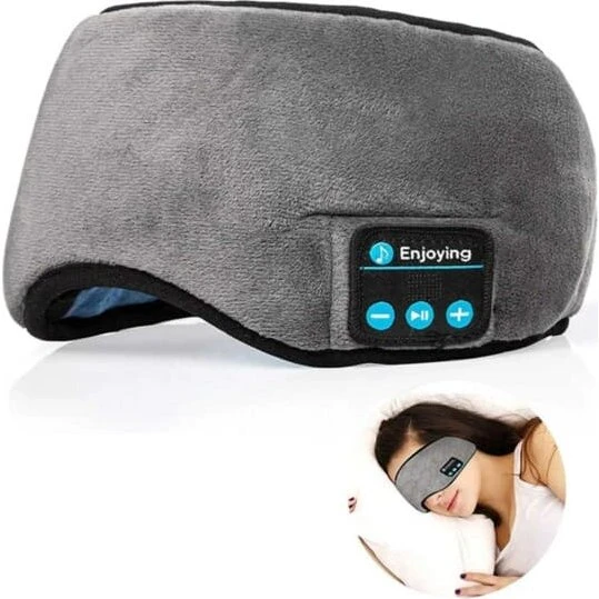 Soft Sleep Headphones - Sovemaske med Bluetooth, Grå