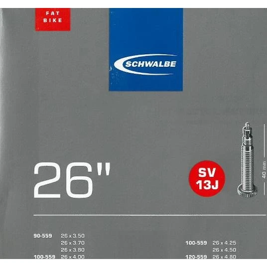Schwalbe SV13J Fatbike inderslange 26 x 3,5–4,8 (40 mm racerventil)