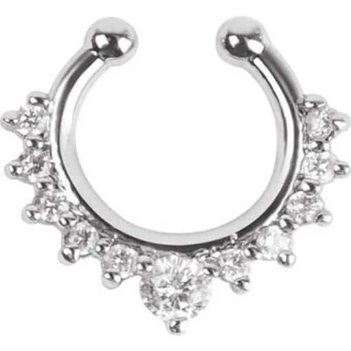 Falsk septum næsering i rustfrit stål - 17x15mm