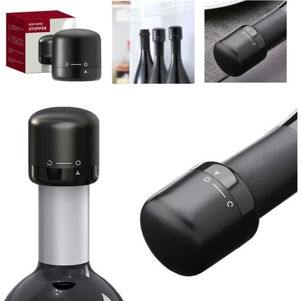 Vacuum Cork Champagne Sealer med datomærke